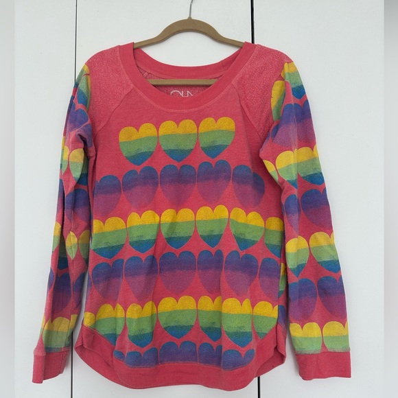 Chasor pink rainbow sweatshirt - size small - Picture 1 of 5